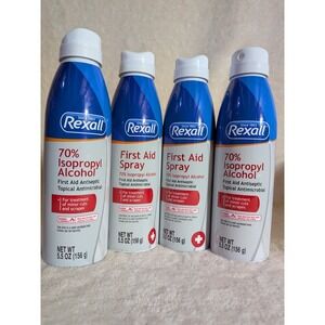 4ct Rexall Spray *NEW* 70% Alcohol First Aid Cleaning Isopropyl Spray 5.5oz Each